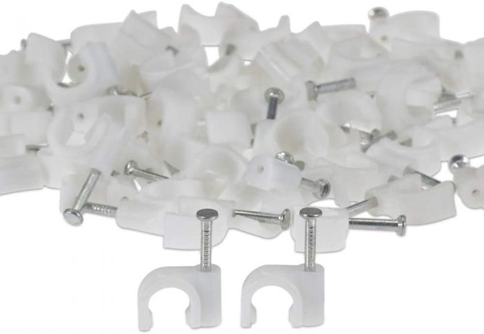 BOX OF (100) TWIN SAT CLIPS WHITE